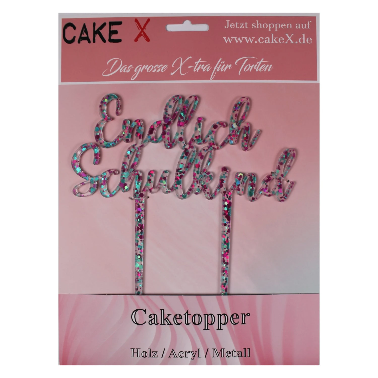 Endlich Schulkind Pink Gepunktet