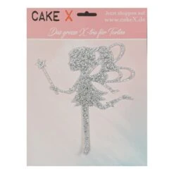 Fee Kuchenstecker In Groß Glitzer Silber