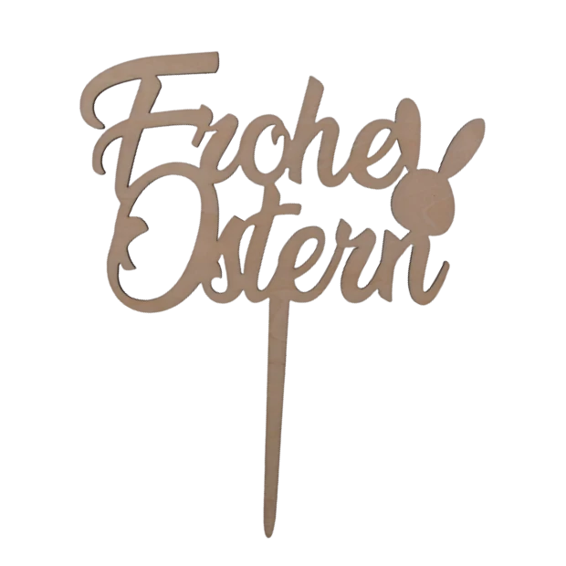 Frohe Ostern Kuchenstecker Aus Holz – Bild 3
