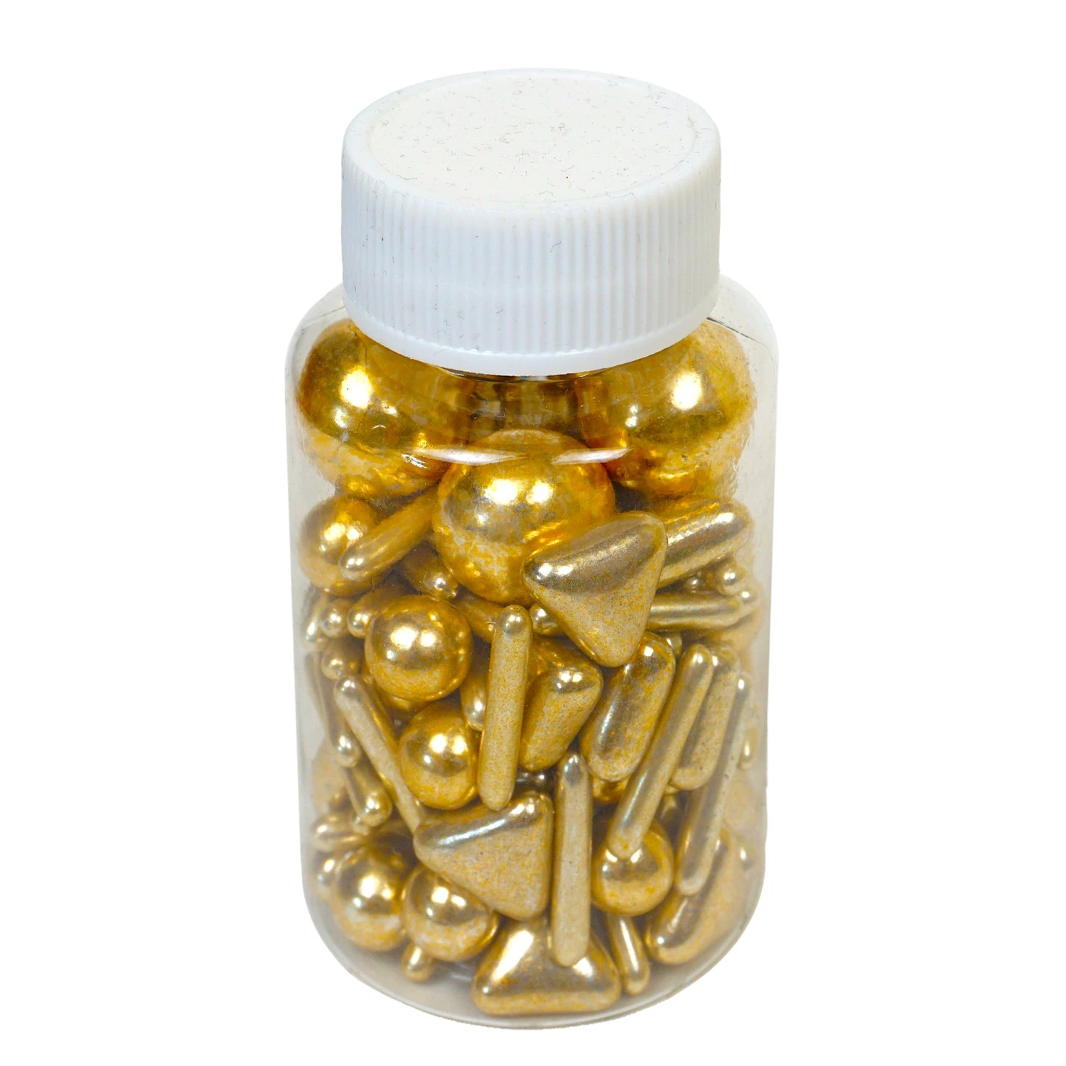 Gold-Mix Groß – Goldene Kugeln, Dreiecke & Stäbchen