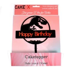 Happy Birthday Dino Kuchenstecker T-Rex