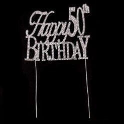 Happy 50th Birthday Strass Glitzertopper