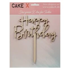 Happy Birthday / Kuchenstecker Aus Holz