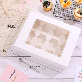 Muffinbox / Cupcakes 12er Mit Großem Fenster / Höhe 9cm