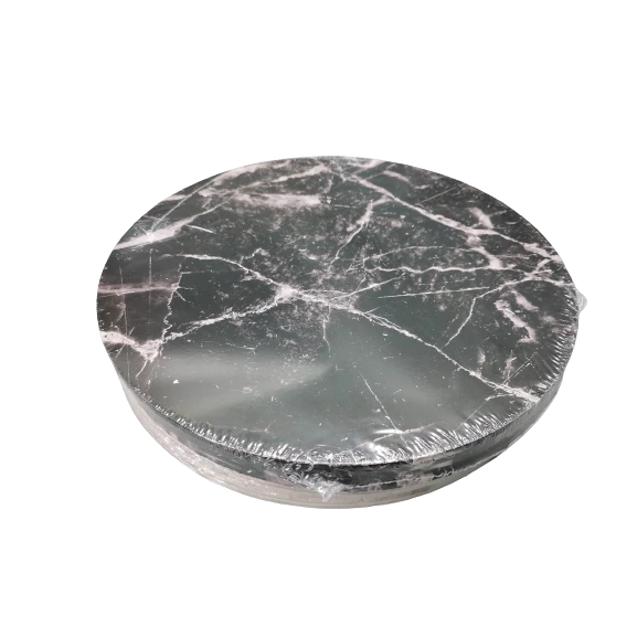 Cakeboard 30cm Marmoriert Schwarz (MDF Material)