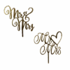 Mr & Mrs Gold Acryl Kuchenstecker