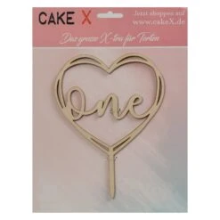 One Im Herz Kuchenstecker Holz