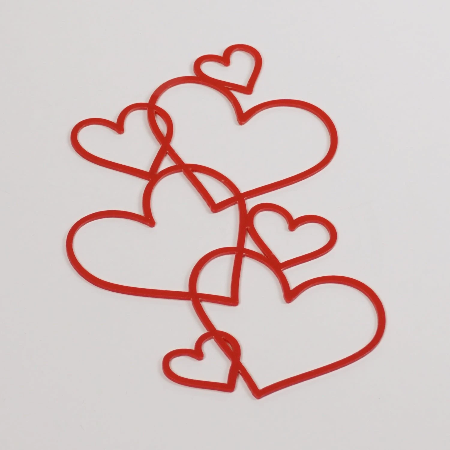 Seitencaketopper Herzen Rot