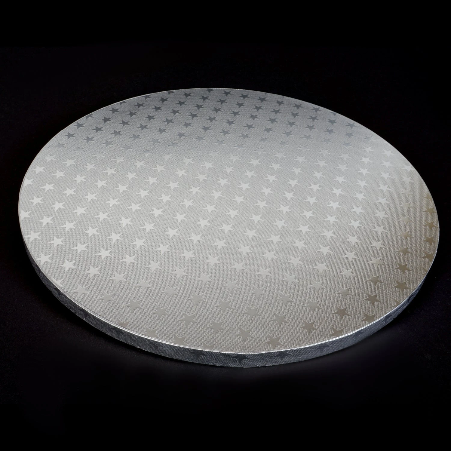 Sternenmuster Cakeboard Silber 30cm 12mm