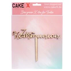 Zur Kommunion Holz Kuchenstecker