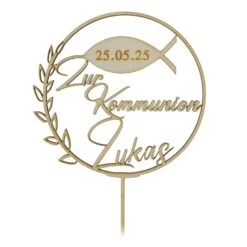 Kommunion-Topper In Edlem Design – Dein Wunschname Inklusive